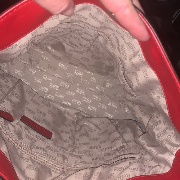 Michael Kors beautiful red color with tan interior - Picture 6 of 8